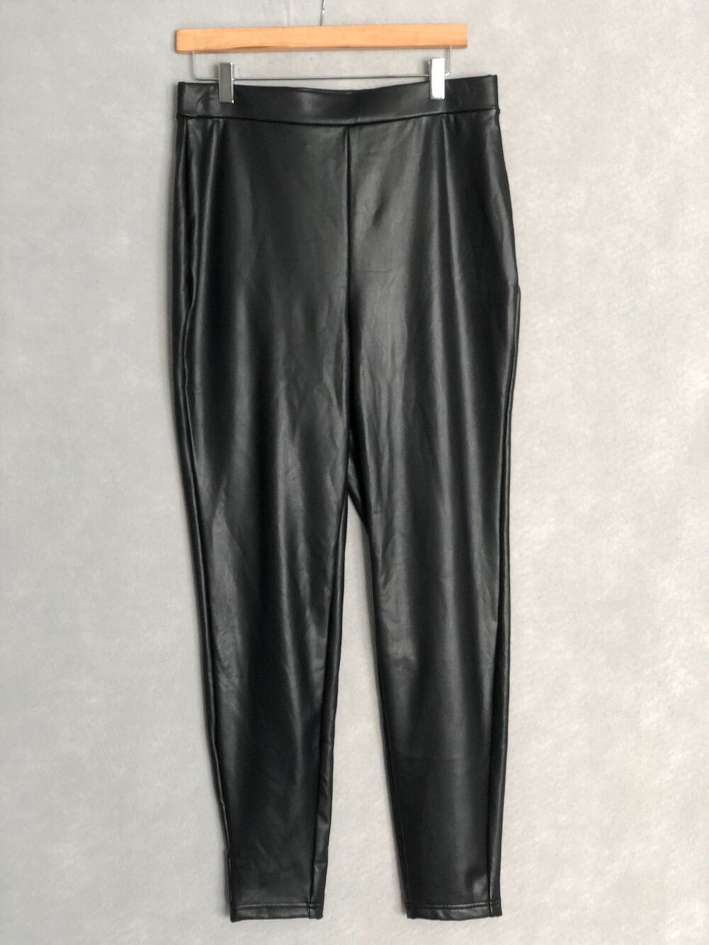 Nina Parker Skinny Pant Women's Size 0X Faux Leather Black NEW